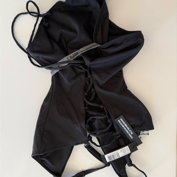 TA3 SWIMWEAR PLUNGEY BLACK ONE PIECE SWIMSUIT - Picture 6 of 8